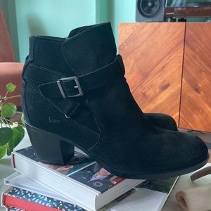 Black suede B.O.C. Booties, size 8.5